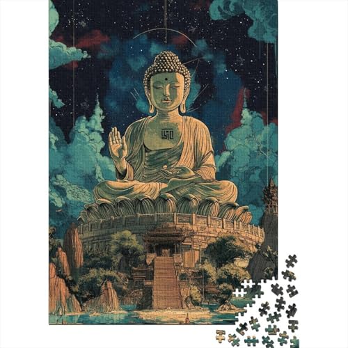 Buddha Puzzles 1000 Teile Schwer Puzzle Spielzeug Pädagogisches Spiel Impossible Herausforderungsspielzeug Für Erwachsene Und Kinder Ab 14 Jahren 1000pcs (75x50cm) von RJLZWKPTF