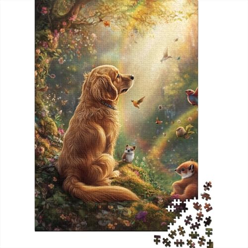 Irish Setter Puzzle 1000-teilige Schwer Puzzle Spielzeug Pädagogisches Spiel Impossible Herausforderung Spielzeug Für Erwachsene Kinder 1000pcs (75x50cm) von RJLZWKPTF