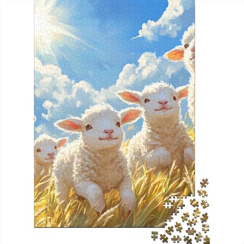Lamm Puzzle 1000 Teile Schwer Puzzle Spielzeug Pädagogisches Spiel Impossible Herausforderung Spielzeug Für Erwachsene Und Kinder in Bewährter 1000pcs (75x50cm) von RJLZWKPTF