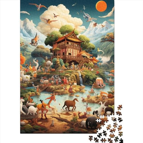 Tierwelt Puzzle 1000 Teile Schwer Puzzle Spielzeug Pädagogisches Spiel Impossible Herausforderungsspielzeug Für Erwachsene Kinder 1000pcs (75x50cm) von RJLZWKPTF