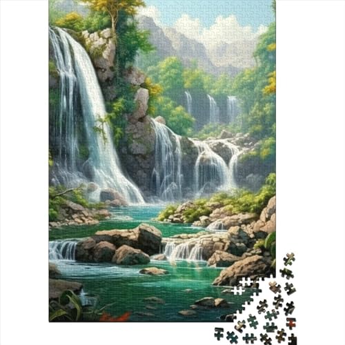 Wasserfall Puzzle 1000 Teile Schwer Puzzle Spielzeug Lernspiel Impossible Herausforderung Spielzeug Für Erwachsene Kinder 1000pcs (75x50cm) von RJLZWKPTF