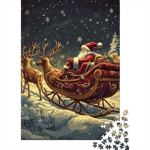 Weihnachtsmann Puzzle 1000 Teile Schwer Puzzle Spielzeug Lernspiel Impossible Herausforderung Spielzeug Für Erwachsene Und Kinder in Bewährter 1000pcs (75x50cm) von RJLZWKPTF