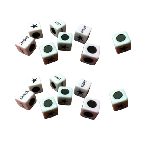 16 Stuck Würfel für Links, rechts und die Mitte, 16 mm Acrylwürfel, Standardgröße 6-seitig für Spielwürfelzubehör für Links,rechts und die Mitte,praktisch für Familien,drinnen und draußen,Reisen (A) 16 Stuck Würfel für Links, rechts und die Mitte, 16 mm Acrylwürfel, Standardgröße 6-seitig für Spielwürfelzubehör für Links,rechts und die Mitte,praktisch für Familien,drinnen und draußen,Reisen (A) von RJSQAQE