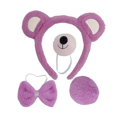 RKJRTK Bär-Kostüm-Set mit Bärenohren, Stirnband, Schwanz, Krawatte, Nase, Handschuhe, Tiere, Cosplay, Halloween, Weihnachten, Party, Kinder RKJRTK Bär-Kostüm-Set mit Bärenohren, Stirnband, Schwanz, Krawatte, Nase, Handschuhe, Tiere, Cosplay, Halloween, Weihnachten, Party, Kinder von RKJRTK
