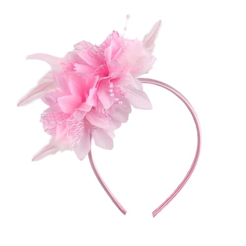 RKJRTK Beliebtes Gefiedertes Blumenhaarband Für Kostümpartys Besondere Anlässe Biegsames Haarband Für Carnivals Party Dressing Braut Haarzubehör von RKJRTK