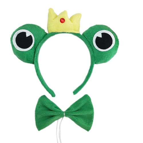 RKJRTK Haarreif mit Froschmotiv, Halloween-Haarreif, schöner Kopfschmuck, Halloween-Fliege für Kinder, Shows, Bühne von RKJRTK