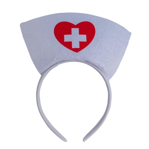 RKJRTK Krankenschwesterhut Cosplay Stirnband Kürbis Kopfbedeckung Halloween Stirnband Kopfbedeckung Krankenschwester Kostüm Cosplay Party Kopfbedeckung von RKJRTK