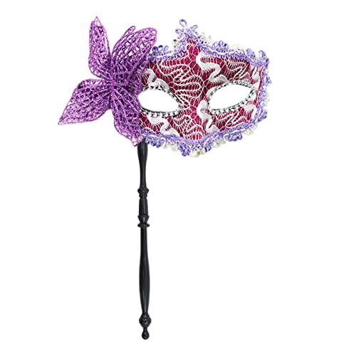 RKJRTK Venezianische Schmetterlingsmaske Frauen Maskerade Maske Halloween Partymaske Mit Haltest Stab Halbe Gesichtsmaske Mardi Gras Maske RKJRTK Venezianische Schmetterlingsmaske Frauen Maskerade Maske Halloween Partymaske Mit Haltest Stab Halbe Gesichtsmaske Mardi Gras Maske von RKJRTK