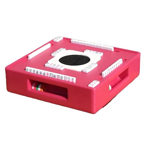 RKXKJ Tragbarer Mahjong-Automat, Faltbarer Mahjong-Tisch, Outdoor-Spiel- Und Kartentische, Automatisch, Mit 144 Spielsteinen Für Camping, Hausparty, Picknick von RKXKJ