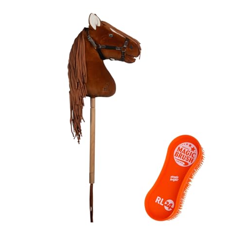 RL24 HKM - Hobby Horse Premium Dunkelfuchs – Steckenpferd mit Trense – Spielpferd aus Plüsch mit Holzstock & Langer Mähne – Stockpferd ohne Griffe & Rollen – Hobby Horse Pferde – Rotbraun RL24 HKM - Hobby Horse Premium Dunkelfuchs – Steckenpferd mit Trense – Spielpferd aus Plüsch mit Holzstock & Langer Mähne – Stockpferd ohne Griffe & Rollen – Hobby Horse Pferde – Rotbraun von RL24
