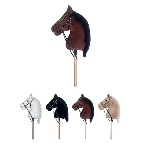 RL24 - Hobby Horse Pferde IRHFree Spirit von Imperial Riding – Steckenpferd – Spielpferd aus Plüsch mit Holzstock & Mähne – Stockpferd ohne Griffe & Rollen – Hobby Horsing – Dunkelbraun von RL24
