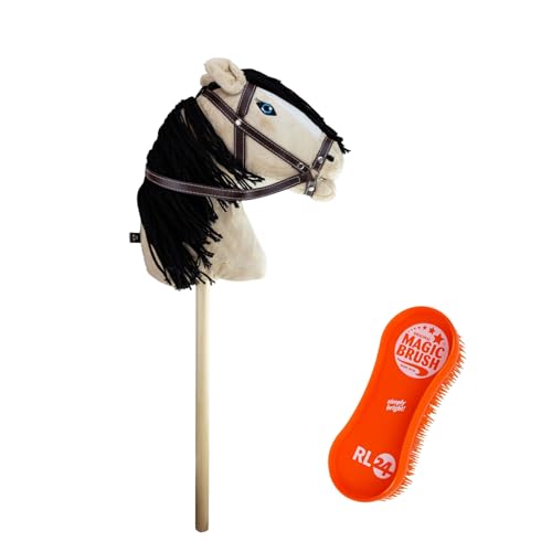 RL24 - Hobby Horse – Steckenpferd mit Trense – Spielpferd aus Plüsch mit Holzstock & Langer Mähne – Stockpferd ohne Griffe & Rollen – Hobby Horse Pferde – Hellbraun RL24 - Hobby Horse – Steckenpferd mit Trense – Spielpferd aus Plüsch mit Holzstock & Langer Mähne – Stockpferd ohne Griffe & Rollen – Hobby Horse Pferde – Hellbraun von RL24
