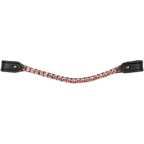 RL24 - Spielzeugstirnband von My Hobby Horse – Steckenpferd Stirnband – Stirnriemen mit glänzenden Steinen– Zaumzeuganbau mit Druckknöpfen – passend für Spielzeugtrense – Pink von RL24