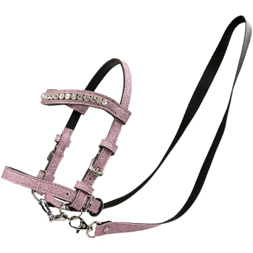 RL24 - Spielzeugtrense von My Hobby Horse – Trense für Steckenpferd – mit abnehmbarem Gebiss & Zügel – inkl. Stirnband mit glänzenden Steinen – Stockpferd Zubehör – Pink von RL24