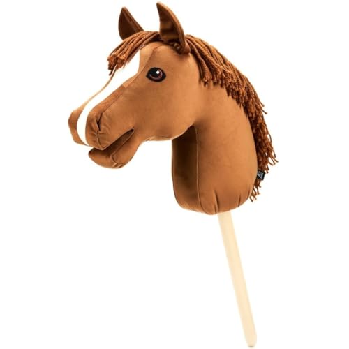 RL24 – Steckenpferd Caristo von My Hobby Horse – Spielpferd aus Plüsch mit Holzstock & kurzer Mähne – Stockpferd ohne Griffe & Rollen – Zubehör erhältlich – Hobby Horsing – Rotbraun von RL24