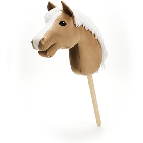 RL24 – Steckenpferd Sarmon von My Hobby Horse – Spielpferd aus Plüsch mit Holzstock & kurzer Mähne – Stockpferd ohne Griffe & Rollen – Zubehör erhältlich – Hobby Horsing – Gold von RL24