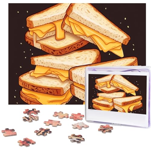 Cheese Sandwiches Puzzles 500 Teile Personalisierte Puzzles Holz Fotopuzzle für Erwachsene Familie Bild Puzzle Geschenke für Hochzeit Geburtstag Valentinstag Geschenke 51,8 x 38,1 cm von RLDOBOFE