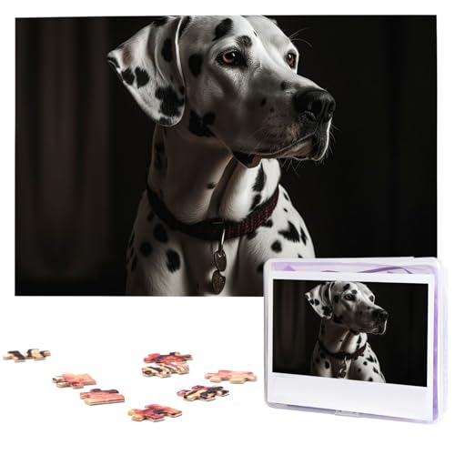 Dalmatiner-Puzzle, 1000 Teile, personalisiertes Holz-Fotopuzzle für Erwachsene, Familie, Bilderpuzzle, Geschenke für Hochzeit, Geburtstag, Valentinstag, Geschenke (74,9 x 50 cm) von RLDOBOFE