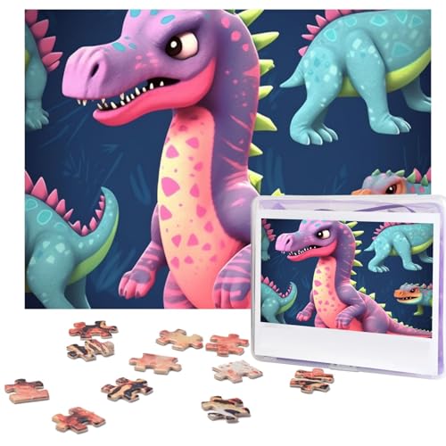 Monster Dinosaurier Puzzles Personalisiertes Puzzle 500 Teile Puzzle aus Fotos Bilderpuzzle für Erwachsene Familie (51,8 x 38,1 cm) von RLDOBOFE
