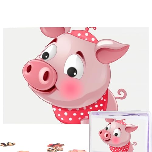 Pink Pig Puzzles Personalisiertes Puzzle 1000 Teile Puzzle aus Fotos Bilderpuzzle für Erwachsene Familie (74,9 x 50 cm) von RLDOBOFE