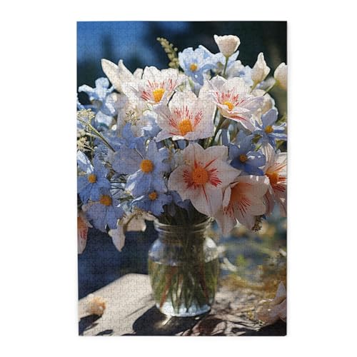 Puzzle mit Gänseblümchen und Irisblumen, 1000 Teile, personalisierbar, Holz-Fotopuzzle für Erwachsene, Familienbild, Puzzle, Geschenke für Hochzeit, Geburtstag, Valentinstag, Geschenke (74,9 x 50 cm) Puzzle mit Gänseblümchen und Irisblumen, 1000 Teile, personalisierbar, Holz-Fotopuzzle für Erwachsene, Familienbild, Puzzle, Geschenke für Hochzeit, Geburtstag, Valentinstag, Geschenke (74,9 x 50 cm) von RLDOBOFE