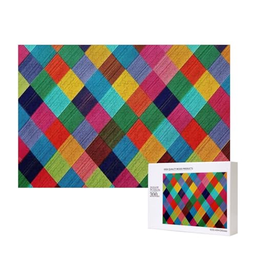 Puzzles, 500 Teile, buntes Karomuster, Holz-Fotopuzzle für Erwachsene, personalisiertes Bild, Puzzle, klassisches Puzzle für Familie, Hochzeit, Geburtstag, Valentinstag, Geschenke, 39 x 27 cm Puzzles, 500 Teile, buntes Karomuster, Holz-Fotopuzzle für Erwachsene, personalisiertes Bild, Puzzle, klassisches Puzzle für Familie, Hochzeit, Geburtstag, Valentinstag, Geschenke, 39 x 27 cm von RLDOBOFE