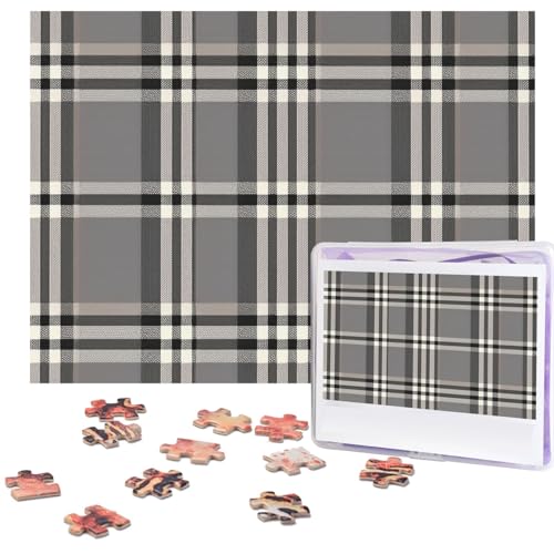 Puzzles, 500 Teile, graue karierte Linien, Holz-Fotopuzzle für Erwachsene, personalisiertes Bild, Puzzle, klassisches Puzzle für Familie, Hochzeit, Geburtstag, Valentinstag, Geschenke, 51,8 x 38,1 cm Puzzles, 500 Teile, graue karierte Linien, Holz-Fotopuzzle für Erwachsene, personalisiertes Bild, Puzzle, klassisches Puzzle für Familie, Hochzeit, Geburtstag, Valentinstag, Geschenke, 51,8 x 38,1 cm von RLDOBOFE