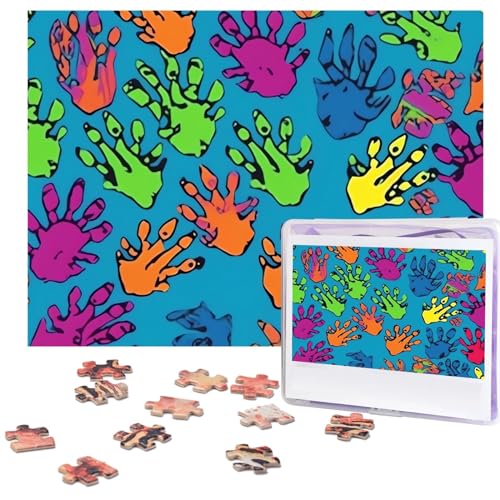 Puzzles, 500 Teile, mehrfarbiges Krallenmuster, Holz-Fotopuzzle für Erwachsene, personalisiertes Bild, Puzzle, klassisches Puzzle für Familie, Hochzeit, Geburtstag, Valentinstag, Geschenke, 51,8 x Puzzles, 500 Teile, mehrfarbiges Krallenmuster, Holz-Fotopuzzle für Erwachsene, personalisiertes Bild, Puzzle, klassisches Puzzle für Familie, Hochzeit, Geburtstag, Valentinstag, Geschenke, 51,8 x von RLDOBOFE