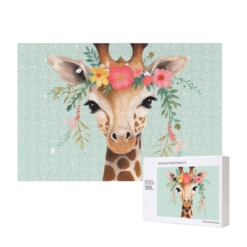 Puzzles 500 Teile Giraffe mit Blumen-Puzzle, Holz-Fotopuzzle für Erwachsene, personalisiertes Bild, Puzzle, klassisches Puzzle für Familie, Hochzeit, Geburtstag, Valentinstag, Geschenke, 39,9 x 27,9 Puzzles 500 Teile Giraffe mit Blumen-Puzzle, Holz-Fotopuzzle für Erwachsene, personalisiertes Bild, Puzzle, klassisches Puzzle für Familie, Hochzeit, Geburtstag, Valentinstag, Geschenke, 39,9 x 27,9 von RLDOBOFE