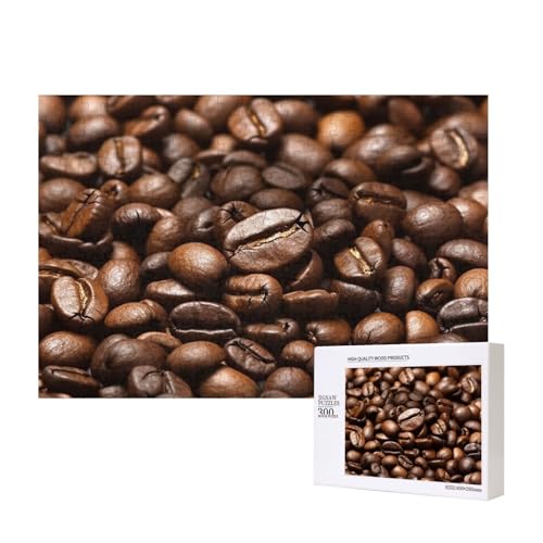 Puzzles 500 Teile Lustige geröstete Kaffeebohnen Puzzle Holz Fotopuzzle für Erwachsene Personalisiertes Bilderpuzzle Klassisches Puzzle für Familie Hochzeit Geburtstag Geschenke 15,7 x 11 Zoll von RLDOBOFE