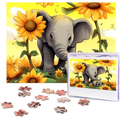 Puzzles 500 Teile Mutter Elefant Sonnenblumen Puzzle Holz Fotopuzzle für Erwachsene Personalisiertes Bilderpuzzle Klassisches Puzzle für Familie Hochzeit Valentinstag Geschenke 51,8 x 38,1 cm Puzzles 500 Teile Mutter Elefant Sonnenblumen Puzzle Holz Fotopuzzle für Erwachsene Personalisiertes Bilderpuzzle Klassisches Puzzle für Familie Hochzeit Valentinstag Geschenke 51,8 x 38,1 cm von RLDOBOFE