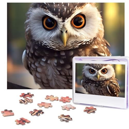 Puzzles 500 Teile Niedliche Eule Puzzle Holz Fotopuzzle für Erwachsene Personalisiertes Bilderpuzzle Klassisches Puzzle für Familie Hochzeit Geburtstag Valentinstag Geschenke 51,8 x 38,1 cm von RLDOBOFE