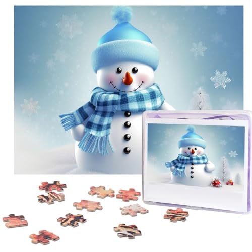 Puzzles 500 Teile Niedliche Schneemann-Puzzles Holz-Fotopuzzle für Erwachsene, personalisiertes Bild, Puzzle, klassisches Puzzle für Familie, Hochzeit, Geburtstag, Valentinstag, Geschenke, 51,8 x 38,1 Puzzles 500 Teile Niedliche Schneemann-Puzzles Holz-Fotopuzzle für Erwachsene, personalisiertes Bild, Puzzle, klassisches Puzzle für Familie, Hochzeit, Geburtstag, Valentinstag, Geschenke, 51,8 x 38,1 von RLDOBOFE