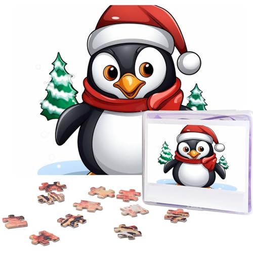 Puzzles 500 Teile Weihnachten Pinguin Puzzle Holz Fotopuzzle für Erwachsene Personalisiertes Bilderpuzzle Klassisches Puzzle für Familie Hochzeit Geburtstag Valentinstag Geschenke 51,8 x 38,1 cm von RLDOBOFE