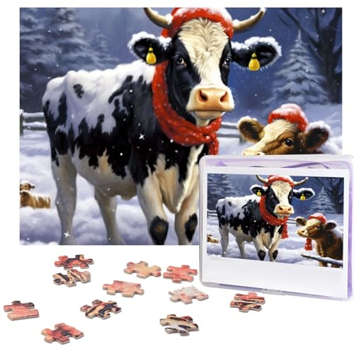 Puzzles 500 Teile Weihnachten Schnee Kuh Puzzle Holz Fotopuzzle für Erwachsene Personalisiertes Bilderpuzzle Klassisches Puzzle für Familie Hochzeit Geburtstag Valentinstag Geschenke 51,8 x 38,1 cm Puzzles 500 Teile Weihnachten Schnee Kuh Puzzle Holz Fotopuzzle für Erwachsene Personalisiertes Bilderpuzzle Klassisches Puzzle für Familie Hochzeit Geburtstag Valentinstag Geschenke 51,8 x 38,1 cm von RLDOBOFE