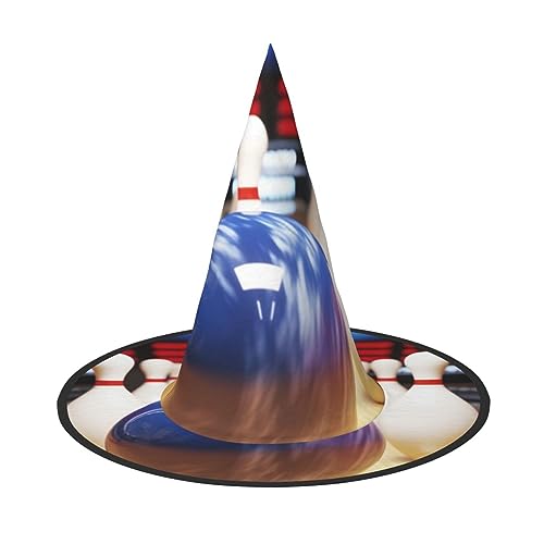 RLDOBOFE Bowling-Druck, Halloween-Hexenhut, Cosplay, Halloween-Dekoration, Kostümzubehör für Halloween-Party, 2 Stück RLDOBOFE Bowling-Druck, Halloween-Hexenhut, Cosplay, Halloween-Dekoration, Kostümzubehör für Halloween-Party, 2 Stück von RLDOBOFE