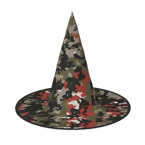 RLDOBOFE Halloween-Hexenhut mit Camouflage-Druck, Cosplay, Halloween-Dekoration, Kostümzubehör für Halloween-Party, 3 Stück von RLDOBOFE