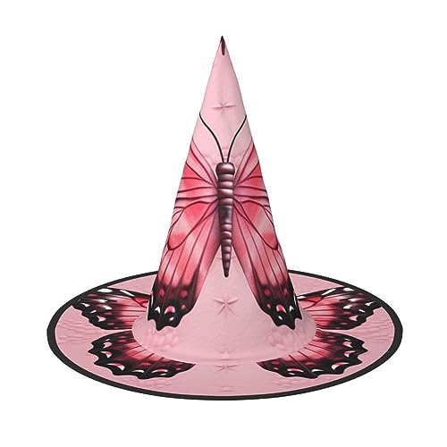 RLDOBOFE Halloween-Hexenhut mit Schmetterlings-Aufdruck, für Cosplay, Halloween-Dekoration, Kostümzubehör für Halloween-Party, 2 Stück von RLDOBOFE