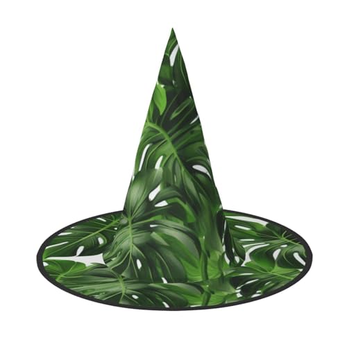 RLDOBOFE Hexenhut Monstera Deliciosa Bananenpalme gedruckt Zauberer Hut Unisex Halloween Hut für Cosplay Party Kostüm Dekorationen RLDOBOFE Hexenhut Monstera Deliciosa Bananenpalme gedruckt Zauberer Hut Unisex Halloween Hut für Cosplay Party Kostüm Dekorationen von RLDOBOFE