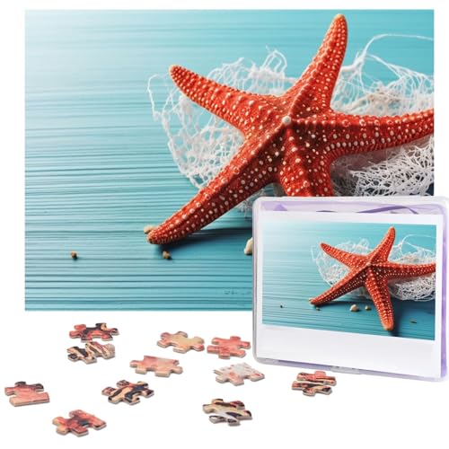 Seestern-Puzzle, personalisiertes Puzzle, 500 Teile, Puzzles aus Fotos, Bilderpuzzle für Erwachsene und Familie (51,8 x 38,1 cm) von RLDOBOFE