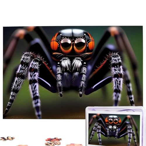 Tropische Regenwald-Spinnen-Rätsel, personalisiertes Puzzle, 1000 Teile, Puzzles aus Fotos, Bilderpuzzle für Erwachsene und Familie (74,9 x 50 cm) von RLDOBOFE