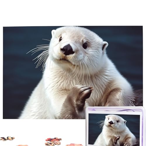White Otter Puzzles Personalisiertes Puzzle 1000 Teile Puzzle aus Fotos Bilderpuzzle für Erwachsene Familie (74,9 x 50 cm) von RLDOBOFE