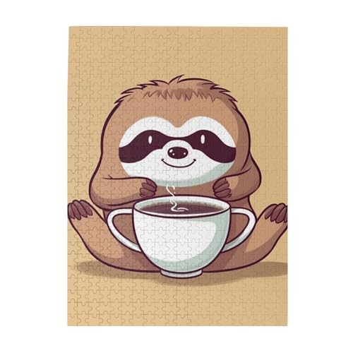 Yoga Faultier Kaffee Puzzles 500 Teile Personalisierte Puzzles Holz Fotopuzzle für Erwachsene Familie Bild Puzzle Geschenke für Hochzeit Geburtstag Valentinstag Geschenke 38,1 x 51,8 cm Yoga Faultier Kaffee Puzzles 500 Teile Personalisierte Puzzles Holz Fotopuzzle für Erwachsene Familie Bild Puzzle Geschenke für Hochzeit Geburtstag Valentinstag Geschenke 38,1 x 51,8 cm von RLDOBOFE