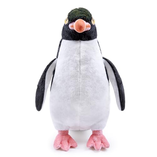 RLOMUTE 11.8 Zoll Gelbaugenpinguin Plüschtier Gelb Meerestiere realistisches Tierspielzeugkissen kuscheliges Begleiter Schlafzimmer Heimdekoration Sammlergeschenk für Kinder Jungen Mädchen von RLOMUTE