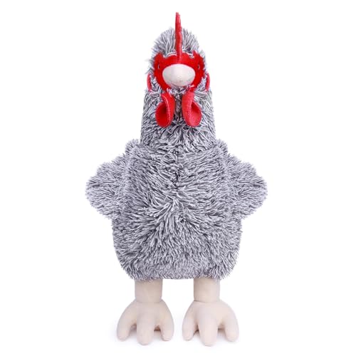RLOMUTE 12.6 Zoll Grau Huhn-Plüschtier realistisches Henne-Stofftier weiches Farm kuscheliges für Gastgeschenke Begleiter Schlafzimmer Auto Heimdekoration Sammlergeschenk für Kinder Jungen Mädchen von RLOMUTE