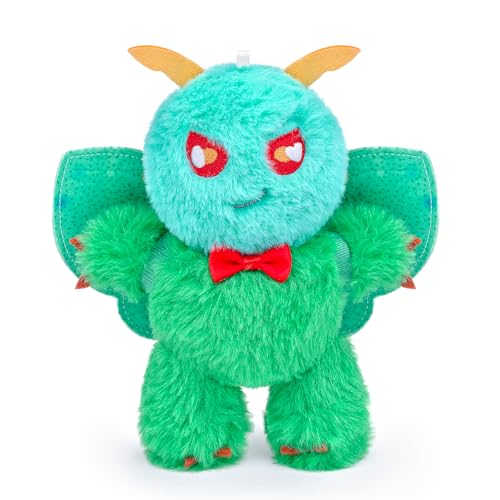 RLOMUTE 6.3Zoll Grün Smaragdmotte Mothman Schlüsselanhänger Plüschtier Stofftier Spielzeug Anhänger mit Schlüsselring kuscheliges für Geschenk Begleiter Auto Heimdekoration für Kinder von RLOMUTE