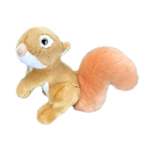 RLOMUTE 9.8 Zoll braun Eichhörnchen-Plüschtier realistisches Stofftier weiches Spielzeug kuscheliges für Gastgeschenke Begleiter Schlafzimmer Heimdekoration Sammlergeschenk für Kinder Jungen Mädchen von RLOMUTE