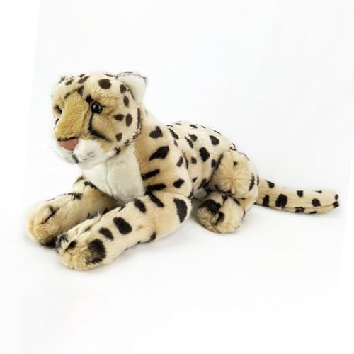 RLOMUTE Leopard-Zoo Geschenk Plüschtier realistisches Stofftier weiches Spielzeug kuscheliges für Gastgeschenke Schlafzimmer Heimdekoration Sammlergeschenk für Kinder Jungen Mädchen 14 Zoll braun von RLOMUTE