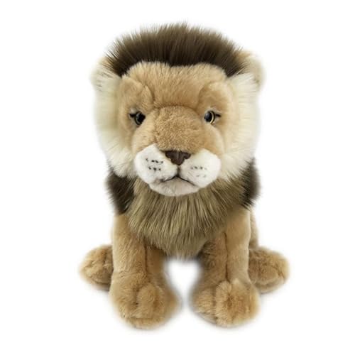 RLOMUTE Löwen-Zoo Geschenk Plüschtier realistisches Stofftier weiches Spielzeug kuscheliges für Gastgeschenke Schlafzimmer Heimdekoration Sammlergeschenk für Kinder Jungen Mädchen 9.8 Zoll braun von RLOMUTE