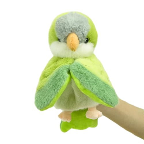 RLOMUTE Papagei-Handpuppe aus Plüsch Mönchssittich süßes kuscheliges Tierspielzeug für Rollenspiele Geschichtenerzählen für Kinder Jungen und Mädchen Eltern-Kind-Interaktion Spiele Grün RLOMUTE Papagei-Handpuppe aus Plüsch Mönchssittich süßes kuscheliges Tierspielzeug für Rollenspiele Geschichtenerzählen für Kinder Jungen und Mädchen Eltern-Kind-Interaktion Spiele Grün von RLOMUTE